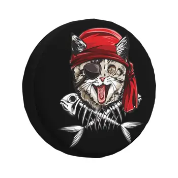 Gato Pirata Jolly Cráneo de la Rueda de Repuesto Cubierta de la rueda para los Accesorios del Vehículo 14
