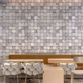 3D tridimensional retro industrial patrón de ladrillo de piedra de mosaico de fondo de pantalla restaurante tienda de ropa de fondo de pared papeles