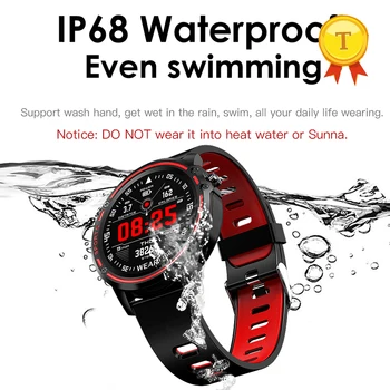 IP68 Impermeable del Deporte de la natación Reloj Inteligente Hombres Podómetro de la Frecuencia Cardíaca Presión Arterial ECG PPG Monitor Smart band para iphone android
