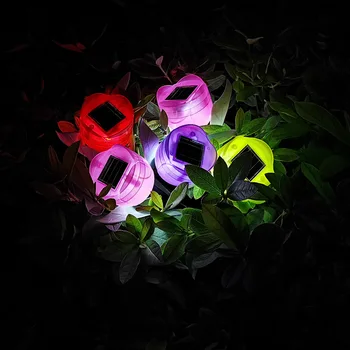 Tulip Flor de la Lámpara LED de las Luces Solares de Jardín Lámparas Decorativas al aire libre de la Planta de Luz de Navidad al aire libre de la Decoración de 2023