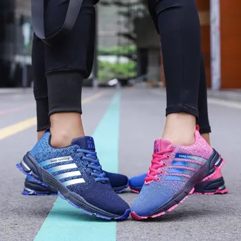 2023 Hombres Running Zapatillas de Deporte Casuales Zapatos de Malla Transpirable Zapatillas de deporte de Moda de Gran Tamaño Zapatos para Mujer Calzado de Entrenamiento Atlético