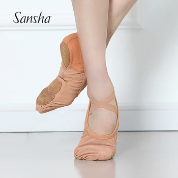Sansha Adulto Zapatillas de Ballet 4-way Stretch Mesh 3 Split-exclusivo Diseño de Zapatillas de Ballet de color Rosa Negro Zapatos de Baile NO.357M/NO.357X