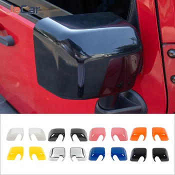 ABS Material Exterior del Coche del Espejo Lateral de la Vivienda Cubierta de guarnición Para Jeep Wrangler JK 2007-2017 de los Accesorios del Coche