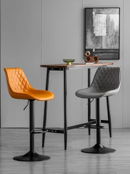 La barra de la silla hogar moderno simple levantamiento de arte del hierro de alta pie de luz de lujo Nórdicos de la barra de la silla cajero escritorio trasero heces