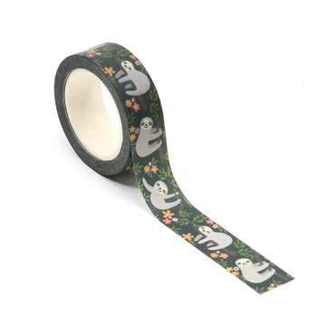 10pcs/lote de 15 mm*10m Lindo de dibujos animados de Animales Washi Tape DIY álbum de recortes de Papel, artículos de Papelería Adhesivo de Cinta de Enmascarar pegatinas