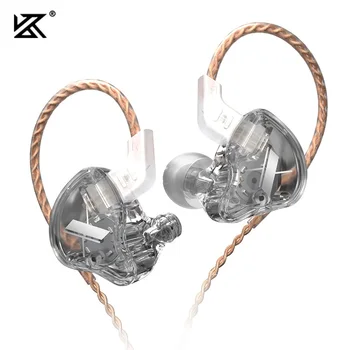 KZ EDX Cable de los Auriculares En el Oído de Monitor de Auriculares HIFI Bass Deporte Auriculares con Cancelación de Ruido Auriculares Con Micrófono PK ZSN ZS10 EDX Pro X