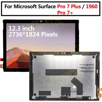Para Microsoft Surface Pro 7 Plus LCD Pro 7Plus para Surface Pro 7+ Pantalla LCD de Pantalla Táctil Digitalizador Panel de Vidrio de la Asamblea de 1960