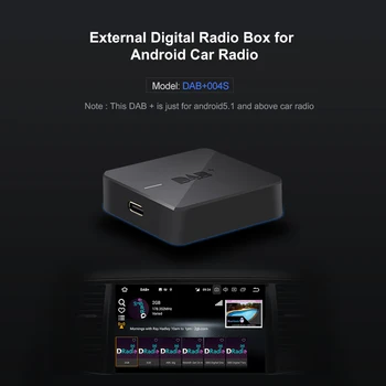 Coche DAB+, Radio Digital Tipo de Caja de Puerto C DAB+ Caja de Receptor de Radio del Adaptador de Coche Portátil DAB+ Box para Android 5.1 de la Radio del Coche