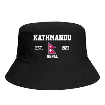 Bucket Hats Nepal EST.1923 Katmandú Emblema De La Bandera Del Sol A La Sombra Fresca De Verano Al Aire Libre Pescador Tapas De Pesca Sombrero