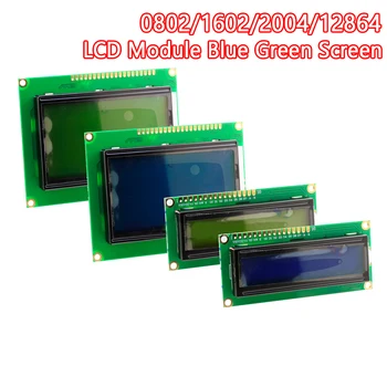 Módulo LCD Azul de la Pantalla Verde Para Arduino 0802 1602 2004 12864 LCD del Carácter de UNO R3 Mega2560 Pantalla PCF8574T IIC de la Interfaz I2C