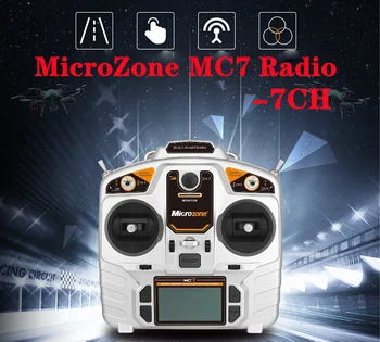 MicroZone MC7 2.4 G controlador transmisor MC8RE receptor de sistema de radio para avión RC drone multirotor helicóptero coche barco