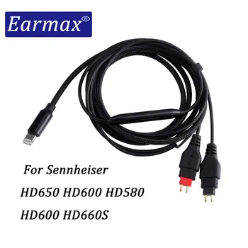 Rayo DAC cable de los Auriculares y el micrófono C100 Para Sennheiser HD650 HD600 HD580 HD600/660S Headest Para iphone 7/8/11/12 ipad itouch