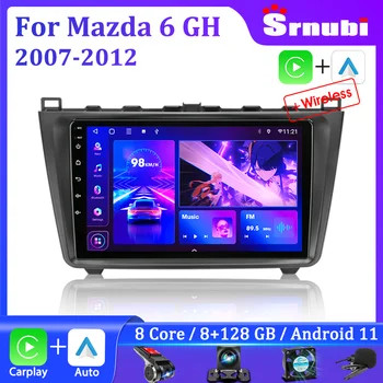 Srnubi Android 2Din Coche de Radio, el Reproductor Multimedia de Navegación GPS para Mazda 6 ii GH 2007-2012 Inalámbrica Carplay Auto de la Unidad principal Estéreo