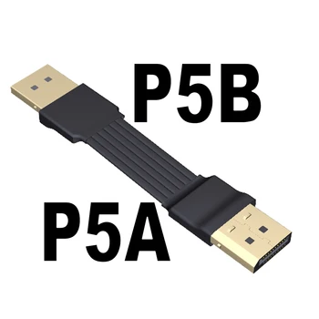 Blindado DP macho a Macho Adaptador de Extensión de Cable Displayport compatible con DP1.4 Plano de la Tarjeta Gráfica GPU de Video Portátil, TV