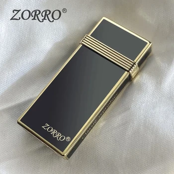 Zorro Nuevo Ultra-delgada de Gas Inflable más Ligero de Molienda de la Rueda de la Personalidad Creadora de Metal Encendedores de Enviar a los Hombres los Dones de los Cigarrillos de Humo