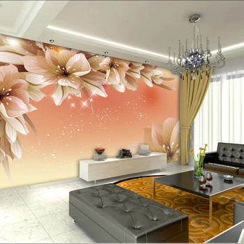 beibehang tres dimensiones murales 3d TV fondo pared tapiz de tela de flores y pájaros de magnolia flores grandes murales