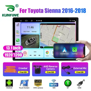 13.1 pulgadas de Radio de Coche Para Toyota Sienna 2016 2017 2018 Coche DVD GPS de Navegación Estéreo Carplay 2 Din Central Multimedia Android Auto