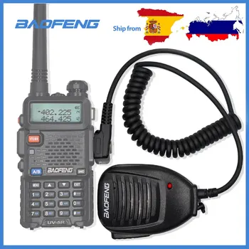 Baofeng Original UV-5R Micrófono De la Radio en el Hombro de Mano de Altavoz Mic UV-5R Plus UV-82 BF888S Walkie Talkie Accesorios