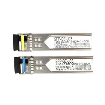 SFP de fibra única módulo óptico del Gigabit de fibra única 3km módulo óptico LC compatible: Huasan switch Cisco