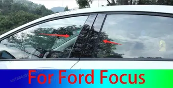 Para Ford Focus 2 MK2 3 MK3 Fiesta Escort Ecosport Ventana de Coche del Centro de Pilar de la etiqueta Engomada de la Moldura Exterior de la Decoración de la Película de los Accesorios del Coche