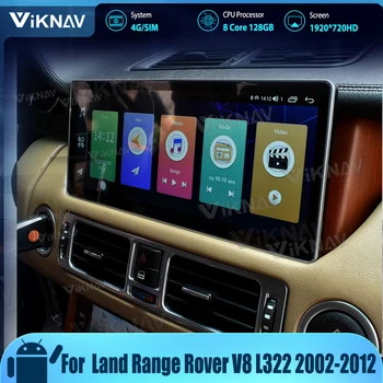 Radio de coche Multimedia Android Player Para Land Rover Range Rover VogueV8 L322 2002-2012 Jefe de la unidad de HD con panel de alimentación de la Pantalla Táctil