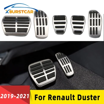 Para el Renault Duster 2019 2020 2021 EN MT Auto Accesorios de Acero Inoxidable Coche de Pedales de Gas Pedal de Freno Pastillas de Cubierta