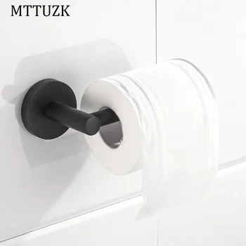 MTTUZK 304 de acero inoxidable cepillado/negro/cromo papel titular portarrollos sin tapa de papel de bastidor de soporte de Rollo de Wc accesorios