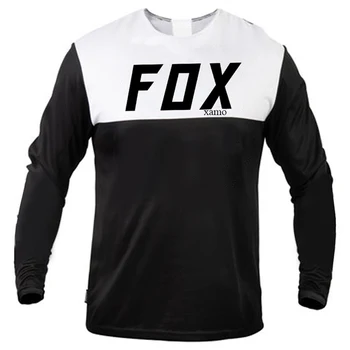 Los hombres de Descenso Camisetas de Bicicleta de Montaña MTB Camisetas de Offroad DH Motocicleta Jersey de Motocross Sportwear Ropa de Moto FOXxamo