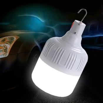 ZK40 de Iluminación de Emergencia de la Casa/al aire libre de los Faroles Portátiles 80W de Emergencia Lámpara Bombilla USB Recargable de LED de la Lámpara de Camping con Luz Intermitente