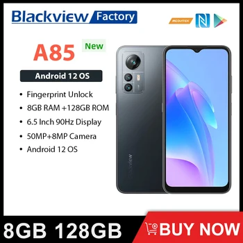 Blackview A85 de 8 gb y 128 GB Android 12 Smartphone 50MP de la Cámara de 6,5 Pulgadas 90Hz Pantalla de Teléfono Móvil 4480mAh 18W de Carga de teléfono Móvil NFC