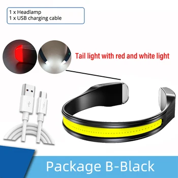 MAZORCA de la Luz de Trabajo LED Cuello de la Lámpara de Lectura al aire libre 3 Modos de linterna de cargar mediante USB Camping Lámpara de Manos Libre Colgantes de la Antorcha de Emergencia
