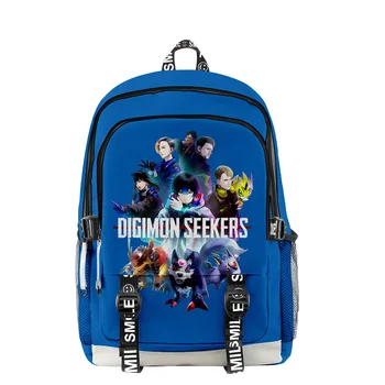 Digimon Buscadores De Moda De La Cremallera De La Mochila Simple Nuevo Clásico De La Lona De Poliéster Estudiante De La Bolsa De Bolsa De Viaje