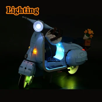 La iluminación LED kit para 10298 Vespa 125 de la motocicleta de la motocicleta bloque de edificio de ladrillos (solo luz sin modelo)