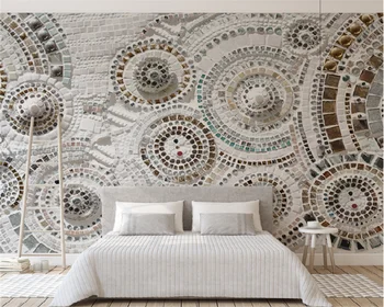 Moderno minimalista boho círculo dormitorio sofá fondo mural de papel pintado papel pintado de pared dormitorio papier peint behang