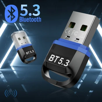 USB Bluetooth 5.3 Dongle Adaptador para PC Altavoz Inalámbrico y Ratón Teclado de Música de Audio del Transmisor-Receptor de Bluetooth