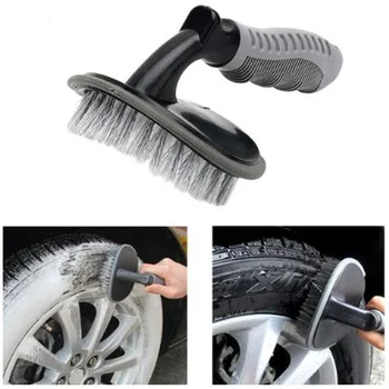Limpiador de ruedas y Neumáticos Pincel de Borde de Cepillo Neumático para Vehículos Cepillos de Limpieza para Coches Camiones Radios de Barriles Pinzas de Freno