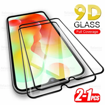 2-1Pcs 9D Completo de la Cubierta de Vidrio Templado Para Xiaomi Redmi 12C Protector de Pantalla Redmi12C 4G 6.71