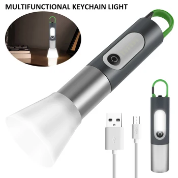 Mini Linterna USB Recargable de la linterna de Bolsillo con 4 Modo de Iluminación IPX4 Impermeable Brillante estupenda de Mano Linternas para al aire libre