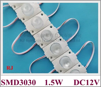 Módulo LED con la lente para la iluminación del cuadro de DC12V 45 mm*30 mm ángulo de haz vertical de 15 horizontalmente 45 SMD 3030 1.5 W módulo de luz LED