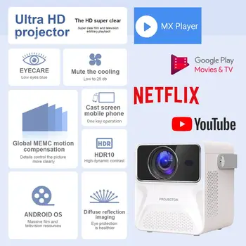 para Full HD USB Portátil Mini Proyector de 1080P de Apoyo los Medios de comunicación en el Reproductor de cine en Casa Proyector de Cine