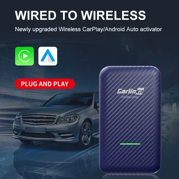 Auto Dongle Conectar Coche Reproductor Multimedia Carlinkit 4.0 para la conexión de Cable a CarPlay Adaptador de Android 2In1 OTA la Actualización en Línea