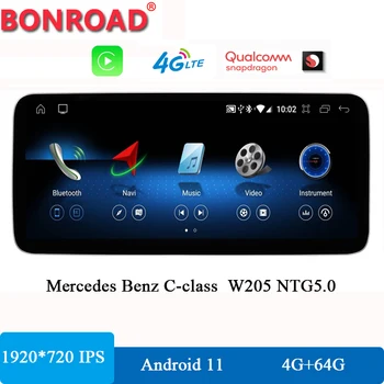 Bonroad Android Carplay auto para el Benz de Mercedes GLC X253 Clase C W205 C180 C200 C220 C300 C350 NTG 5.0 de GPS del Coche Reproductor Multimedia