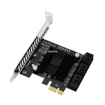 PCIE de 6 Puertos Controlador de Adaptador PCI-E de Minería de tubo para Win10 Linux 6Gbps B85B