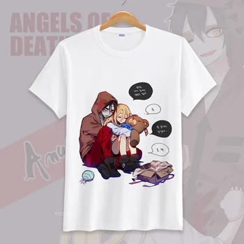 Anime japonés Ángeles de la Muerte Cosplay Camiseta de Rachel Gardner Isaac Crianza de dibujos animados T-Shirt de Moda Gráfico Superior Tee de Disfraces