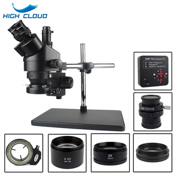 Estéreo Microscopio Triocular de la Cámara Simul-Focal 3.5 X-90X Continuo Zoom Digital USB Microscop la placa del Teléfono de Reparación de Herramientas de Lupa
