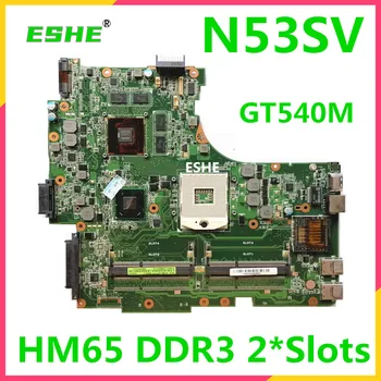 N53SV Placa base De ASUS N53S N53SN N53SM de la Placa base del ordenador Portátil HM65 DDR3 GT540M GT550M GT630M tarjeta gráfica 2/4*Ranuras