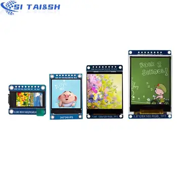 Pantalla TFT 0.96 1.3 1.44 1.8 pulgadas IPS 7P SPI HD 65K LCD a todo Color de Módulo ST7735 / ST7789 de la Unidad de IC 80*160 240*240 (No OLED)