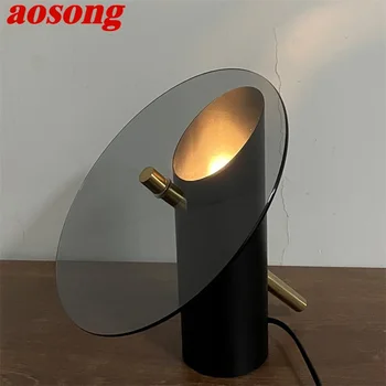 AOSONG Contemporáneo Simple lámpara de Mesa, Lámpara de Escritorio LED de Iluminación Decorativa para el Hogar Dormitorio Sala de estar