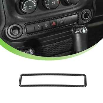 De emergencia Interruptor de la Luz de la Decoración de la Cubierta de Recorte de Calcas para Jeep Wrangler JK 2011-2017 Interior de un Auto Accesorios ABS de Fibra de Carbono Look