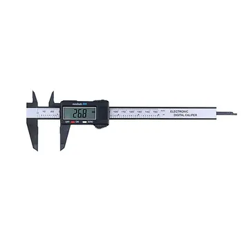 150mm Electrónica Digital Caliper Dial de Fibra de Carbono Calibre Pie de rey Micrómetro Herramienta de Medición Digital de la Regla